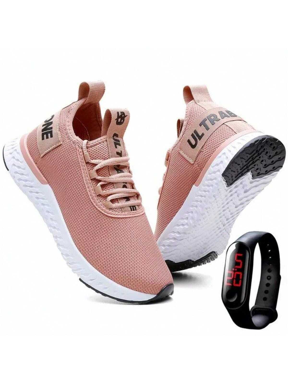 Tenis Feminino Academia Leve Fitness + Relógio
