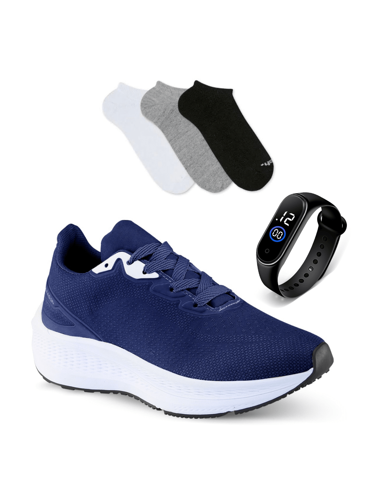 Tenis Feminino Academia FitGrip + Relógio + Meias