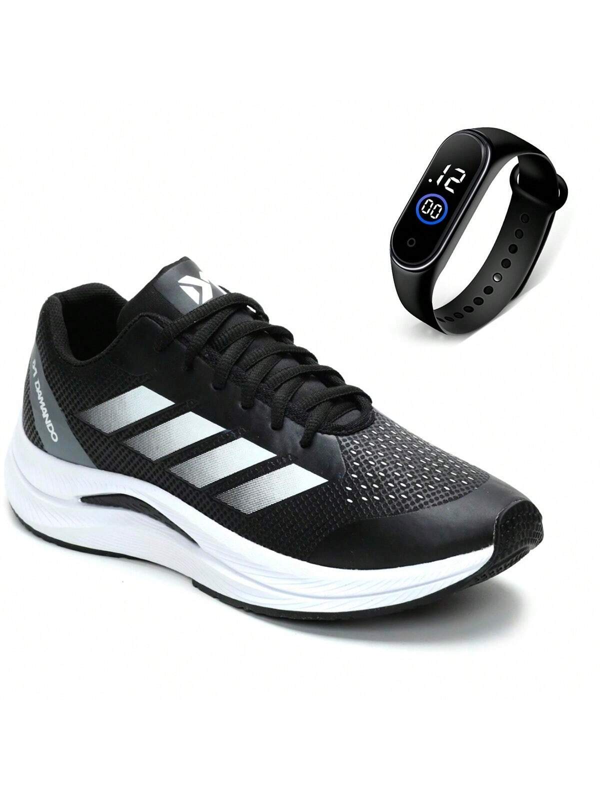 Tênis Academia Corrida Ultra Pro Confortável + Relógio Digital