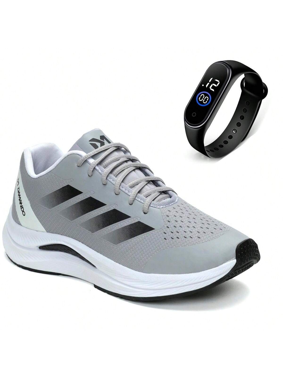 Tênis Academia Corrida Ultra Pro Confortável + Relógio Digital