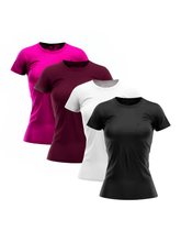 Kit 4 Camisetas Dry Fit Femininas - Anti Odor - Proteção UV - Conforto - Loja Triton Sports