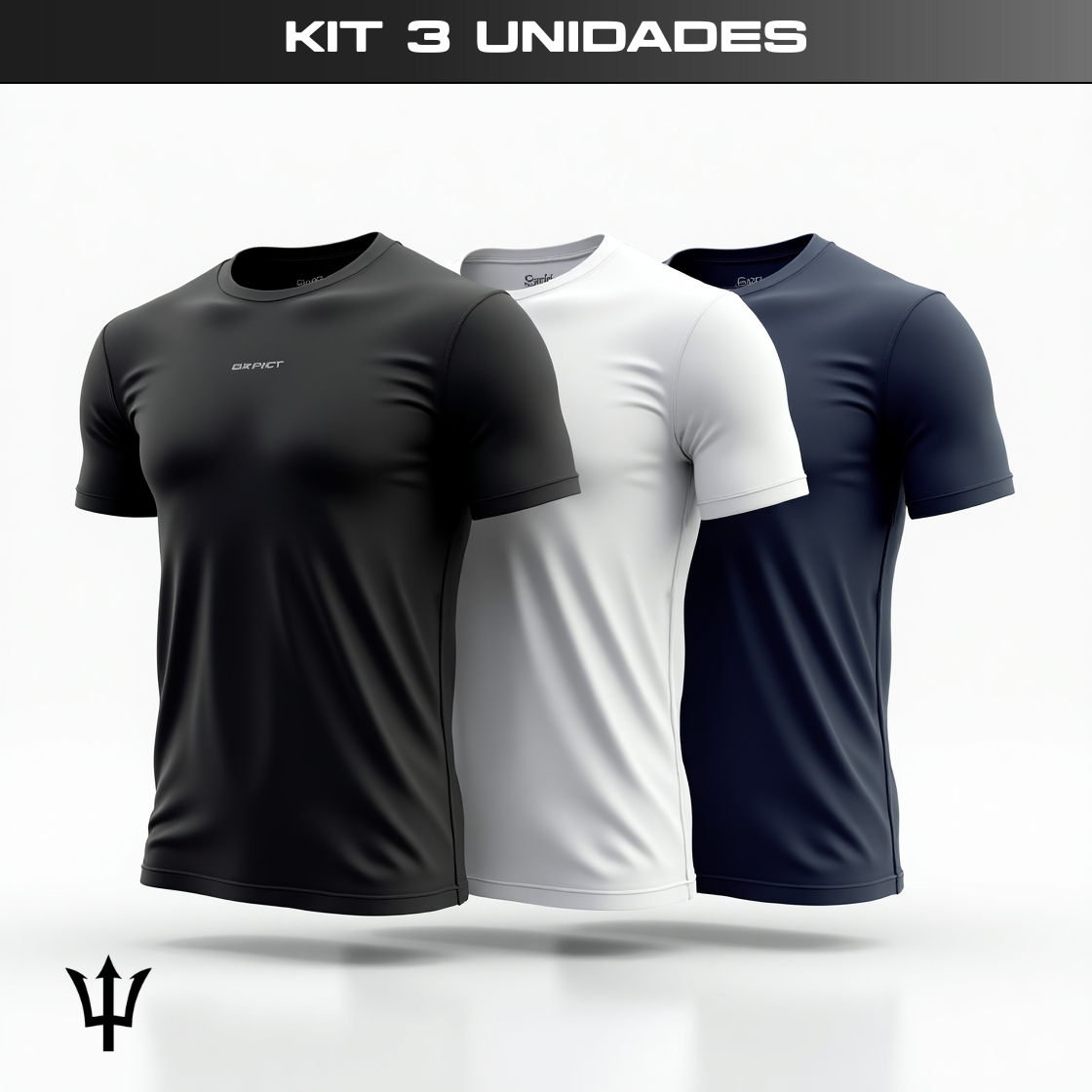 Kit 3 Camisetas Dry Fit Masculinas | Anti Suor, Anti Odor, Proteção UV