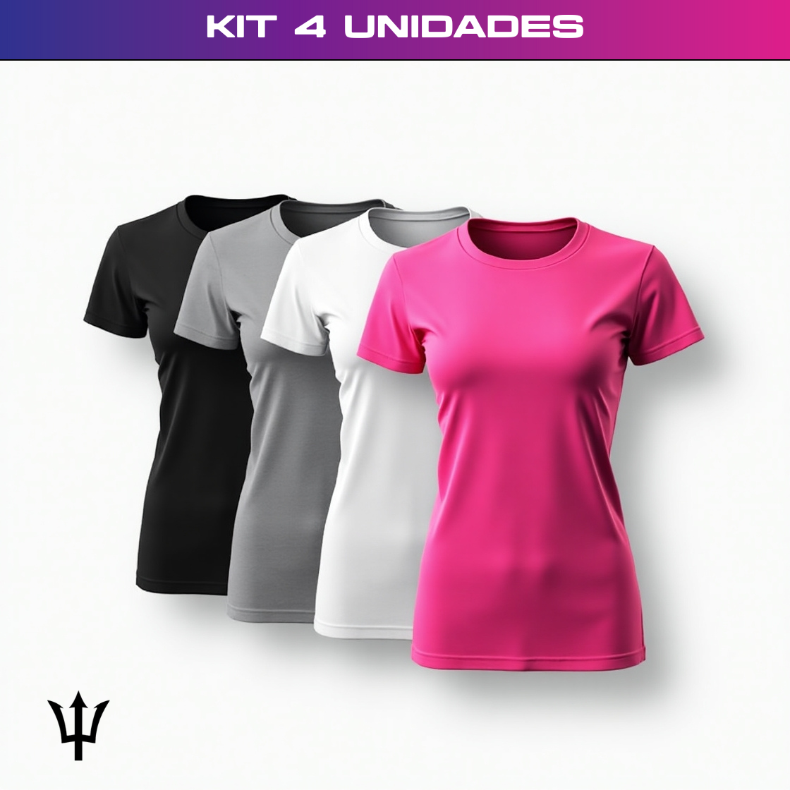 Kit 4 Camisetas Dry Fit Femininas - Anti Odor - Proteção UV - Conforto