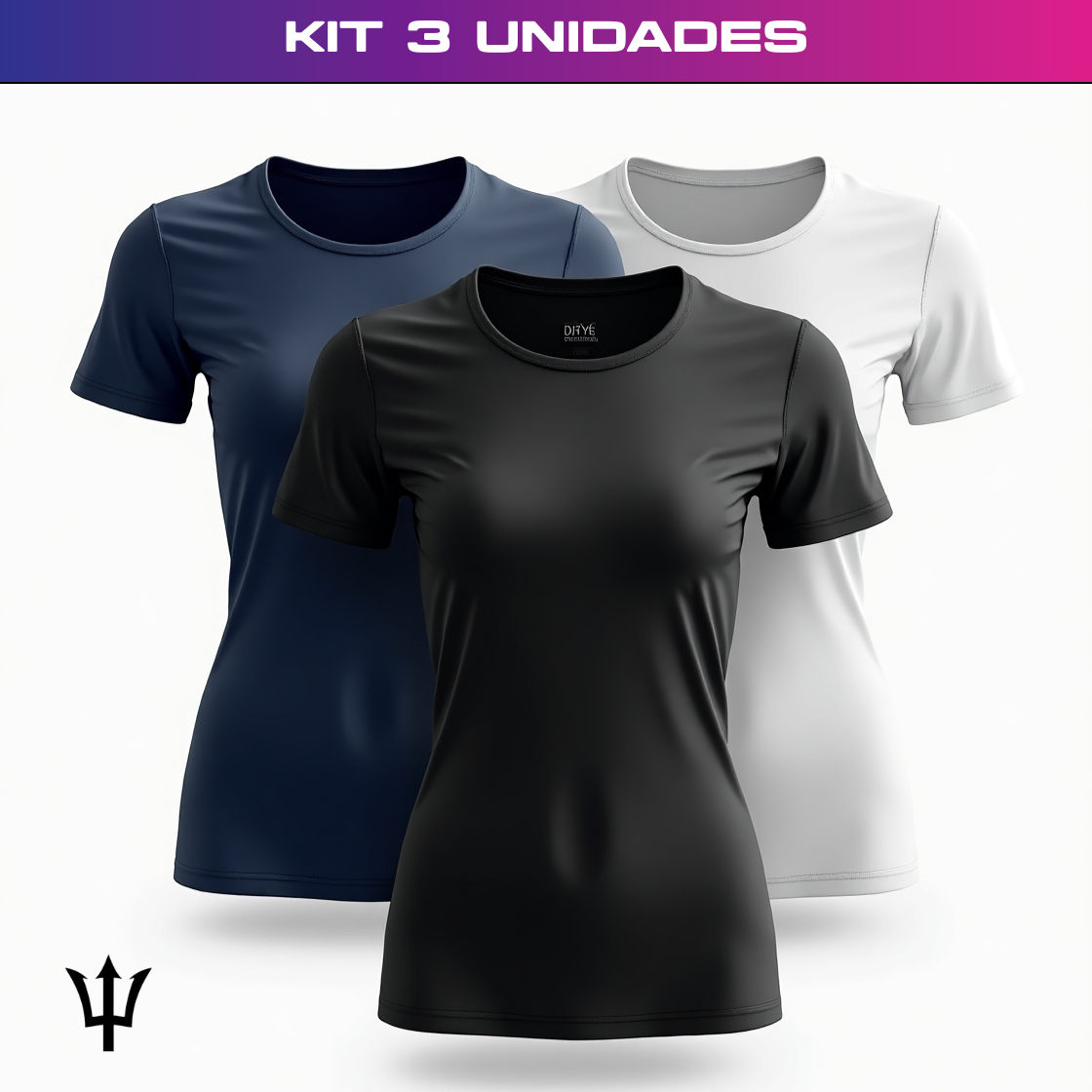 Kit 3 Camisetas Femininas Dry Fit | Anti Odor, Proteção UV e Tecido Respirável - Loja Triton Sports