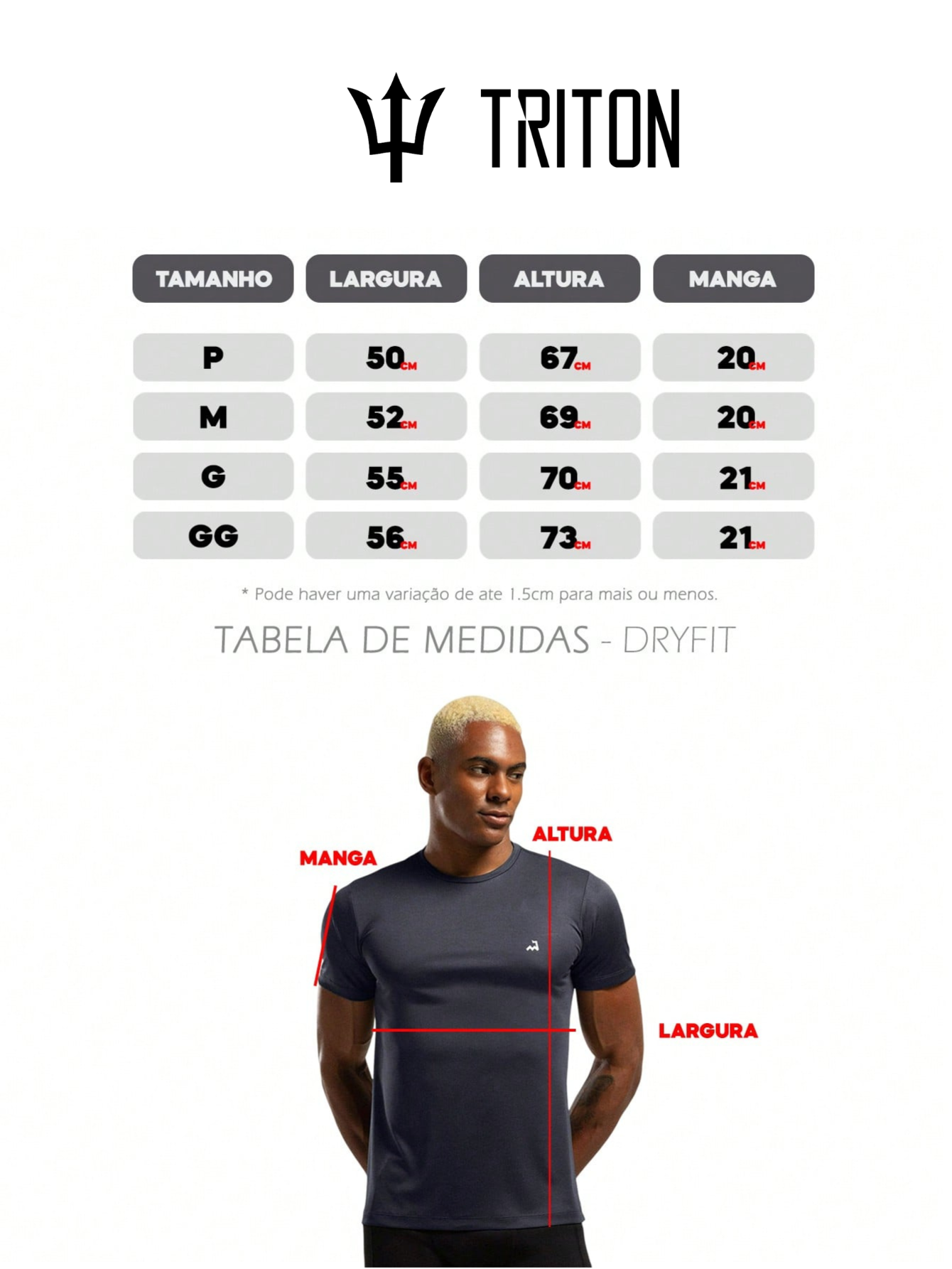 Kit 3 Camisetas Dry Fit Masculinas | Anti Suor, Anti Odor, Proteção UV50 - Loja Triton Sports