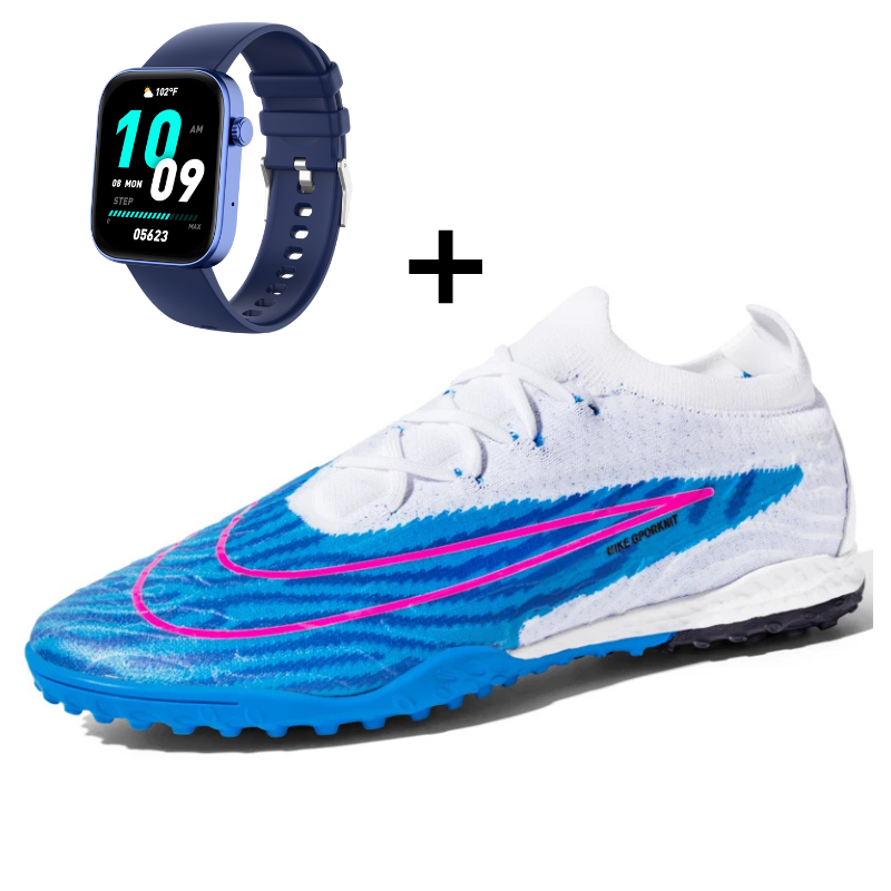 Chuteira Society Masculino Tiger Attack - Infantil / Adulto Com Smart Watch