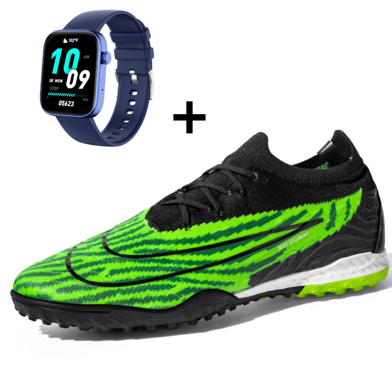 Chuteira Society Masculino Tiger Attack - Infantil / Adulto Com Smart Watch