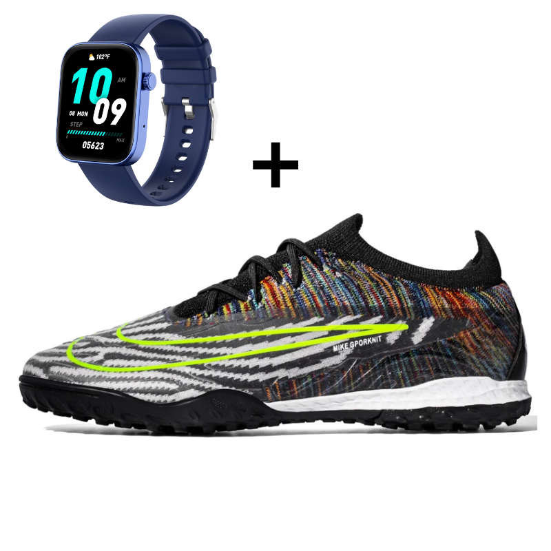 Chuteira Society Masculino Tiger Attack - Infantil / Adulto Com Smart Watch