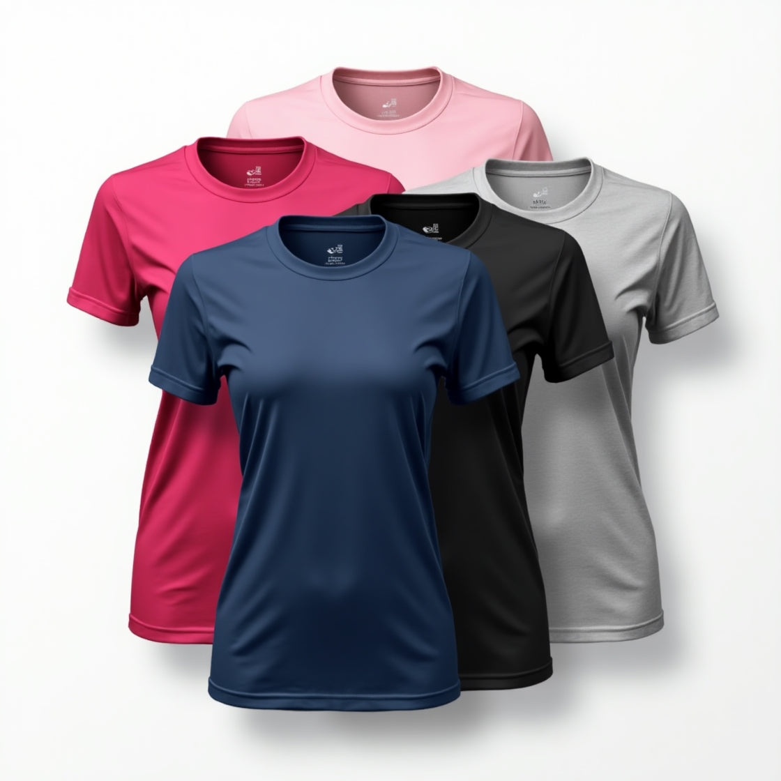 Kit com 5 Camisetas Femininas Dry Fit Anti Suor + Proteção UV50 e Conforto Premium - Loja Triton Sports