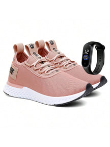 Tenis Academia  Feminino Confortável Active + Relógio