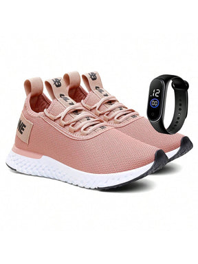 Tenis Academia  Feminino Confortável Active + Relógio