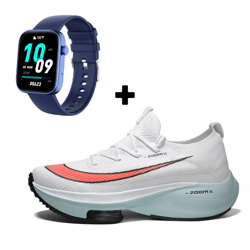 Tênis Corrida Aero Zoom Max Super Amortecimento + Smartwatch