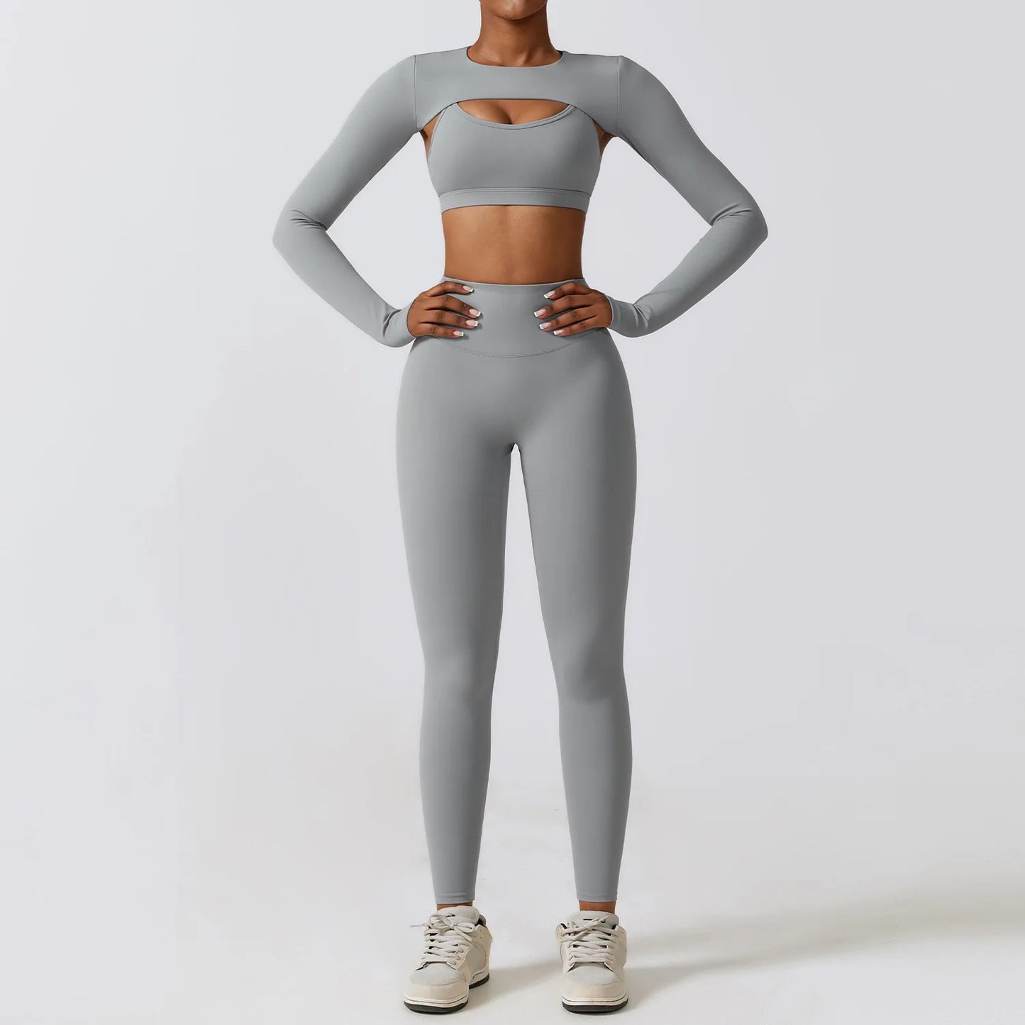Conjunto Fitness Academia Premium Elegance Com Manga Removível - Zero Transparência - Loja Triton Sports