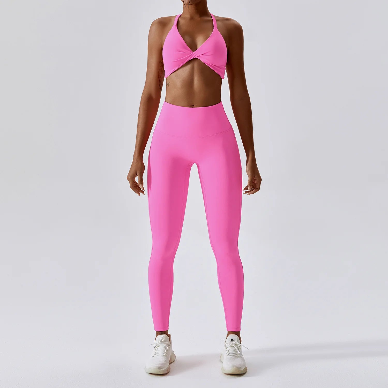 Conjunto Fitness de Academia Barbie Powder - zero transparência - Loja Triton Sports