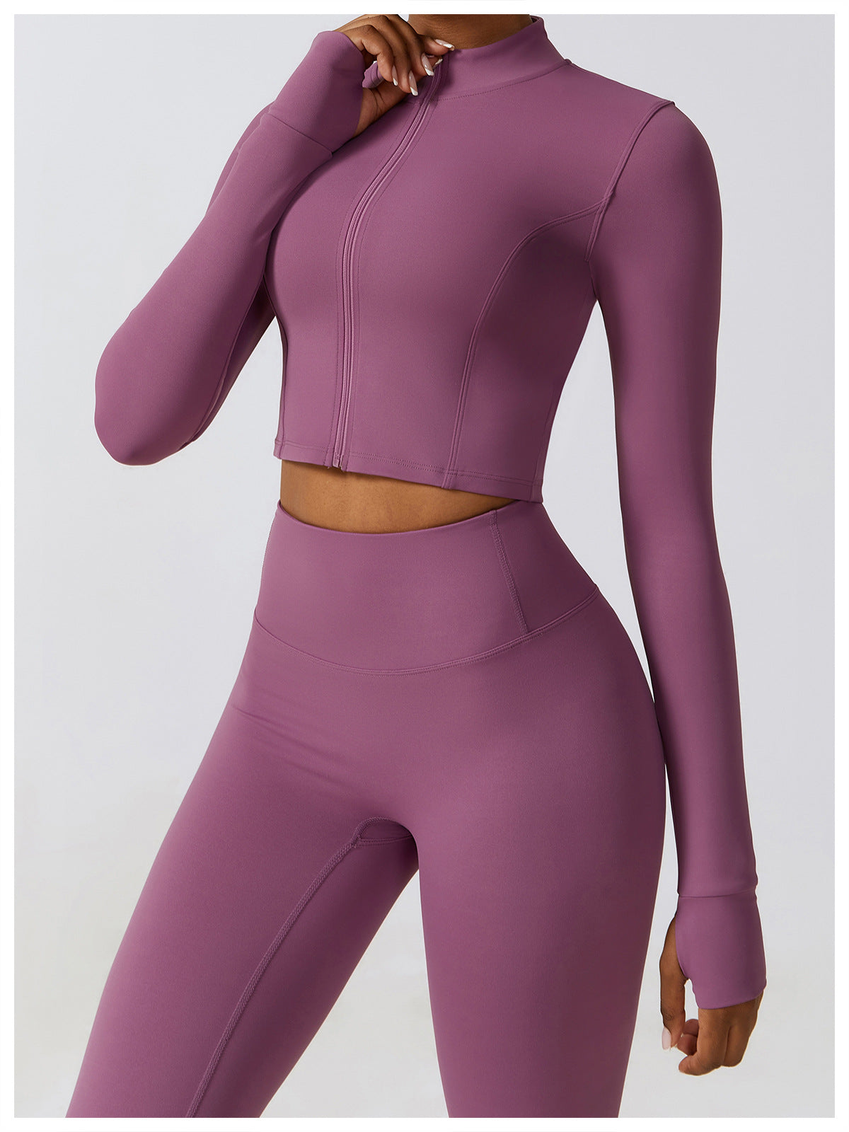 Conjunto Fitness Academia Inverno Elegance + Jaqueta - Zero Transparência - Loja Triton Sports
