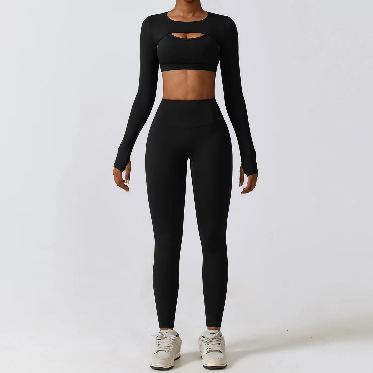 Conjunto Fitness Academia Premium Elegance Com Manga Removível - Zero Transparência - Loja Triton Sports