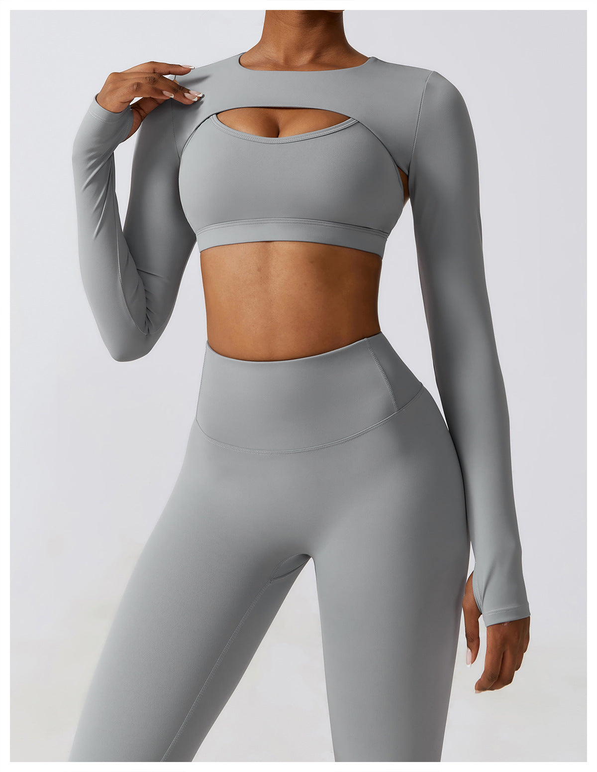 Conjunto Fitness Academia Premium Elegance Com Manga Removível - Zero Transparência - Loja Triton Sports